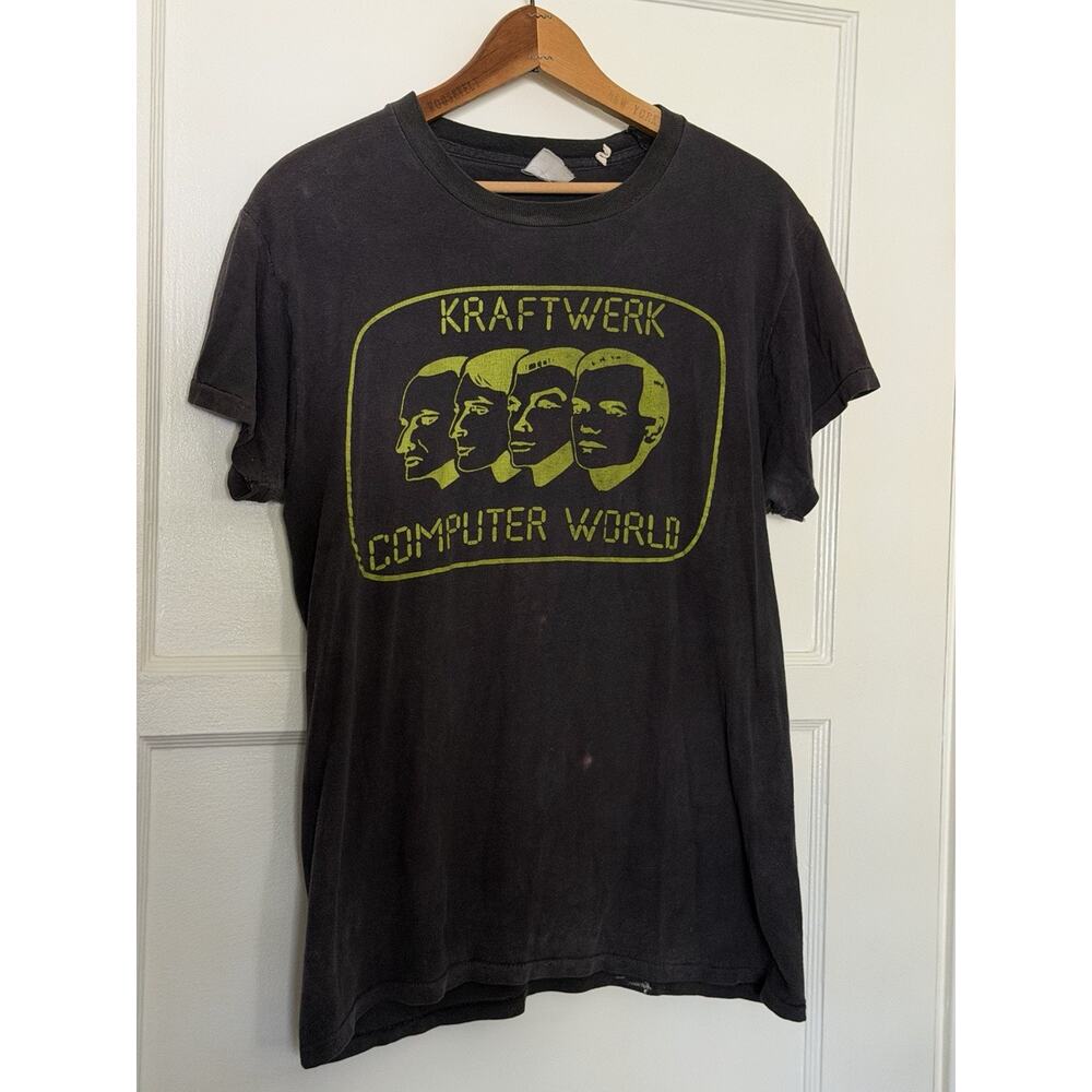 Kraftwerk Computer World Black Cotton T Shirt 1981 USA Tour Vintage Original